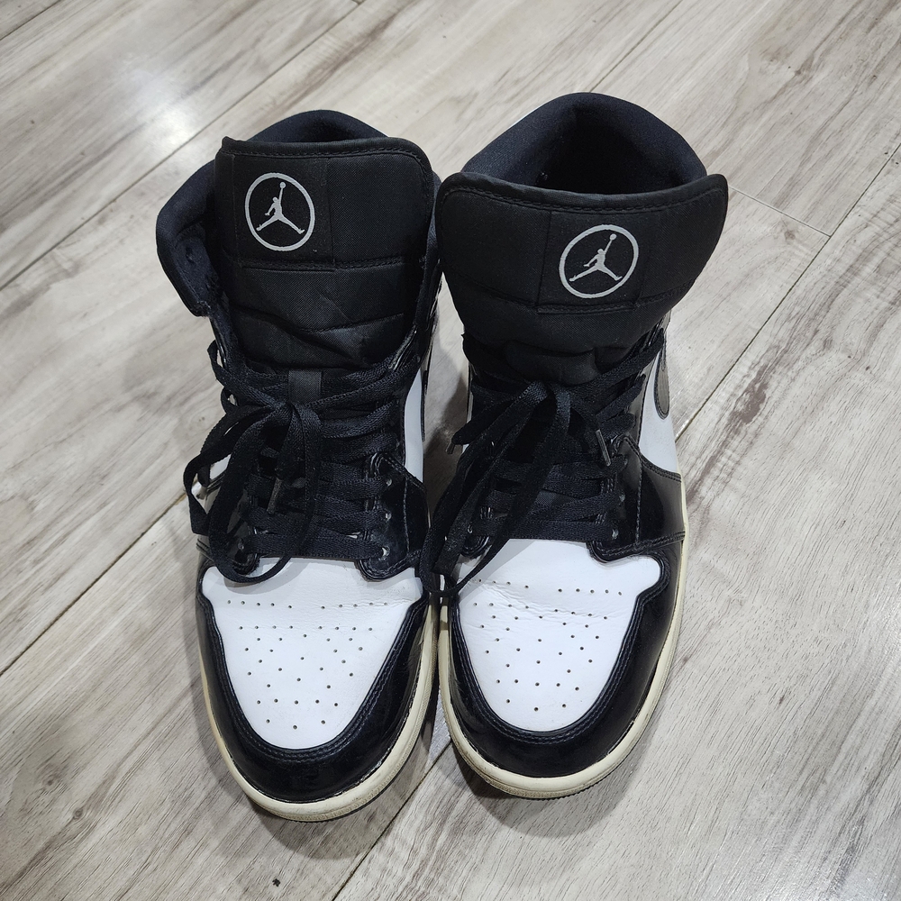 Men's Black and White High-Top Sneakers